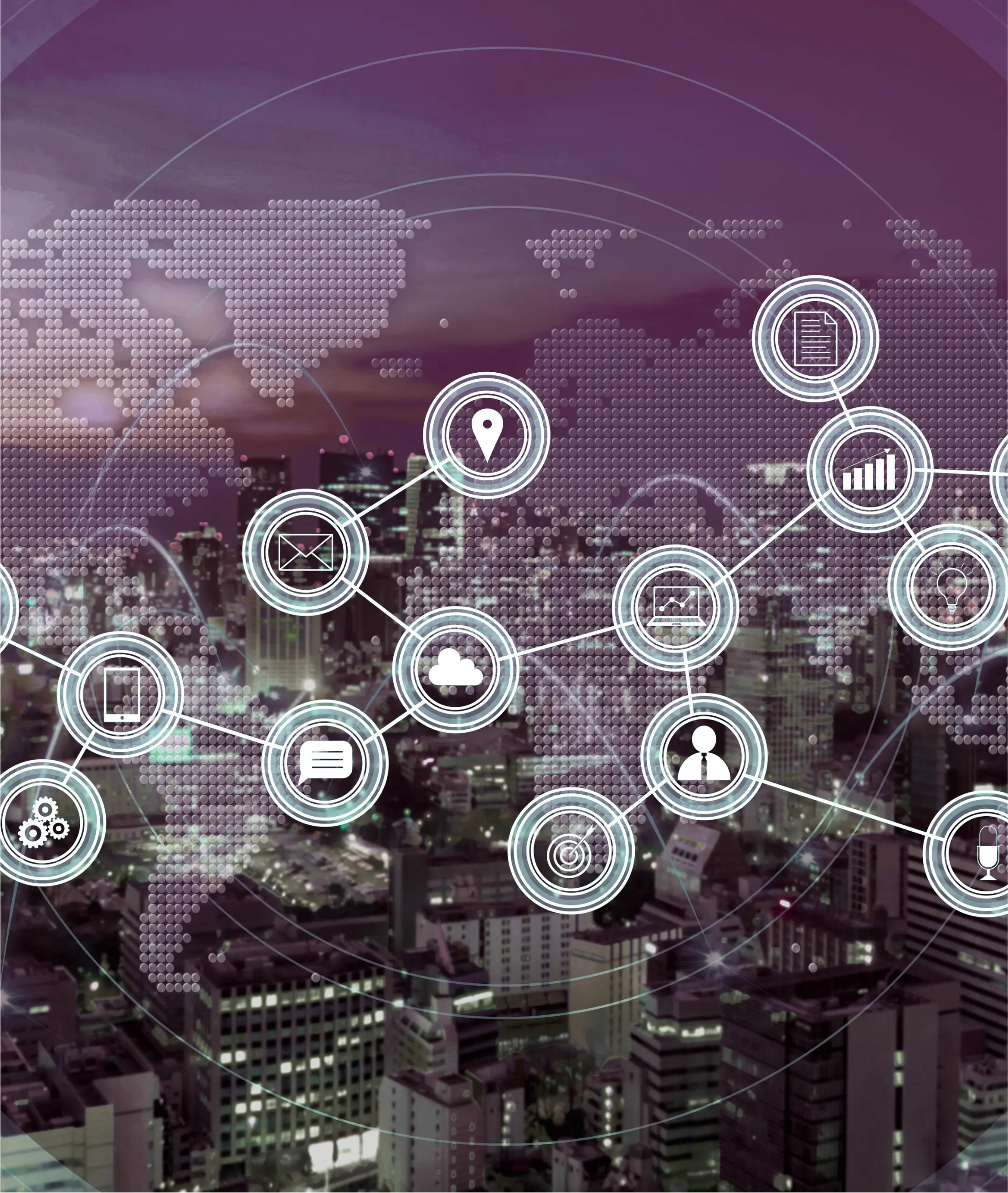 Professional using technology to build connected digital solutions