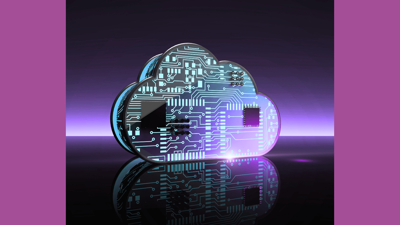Futuristic server rack shaped like a cloud representing cloud architecture