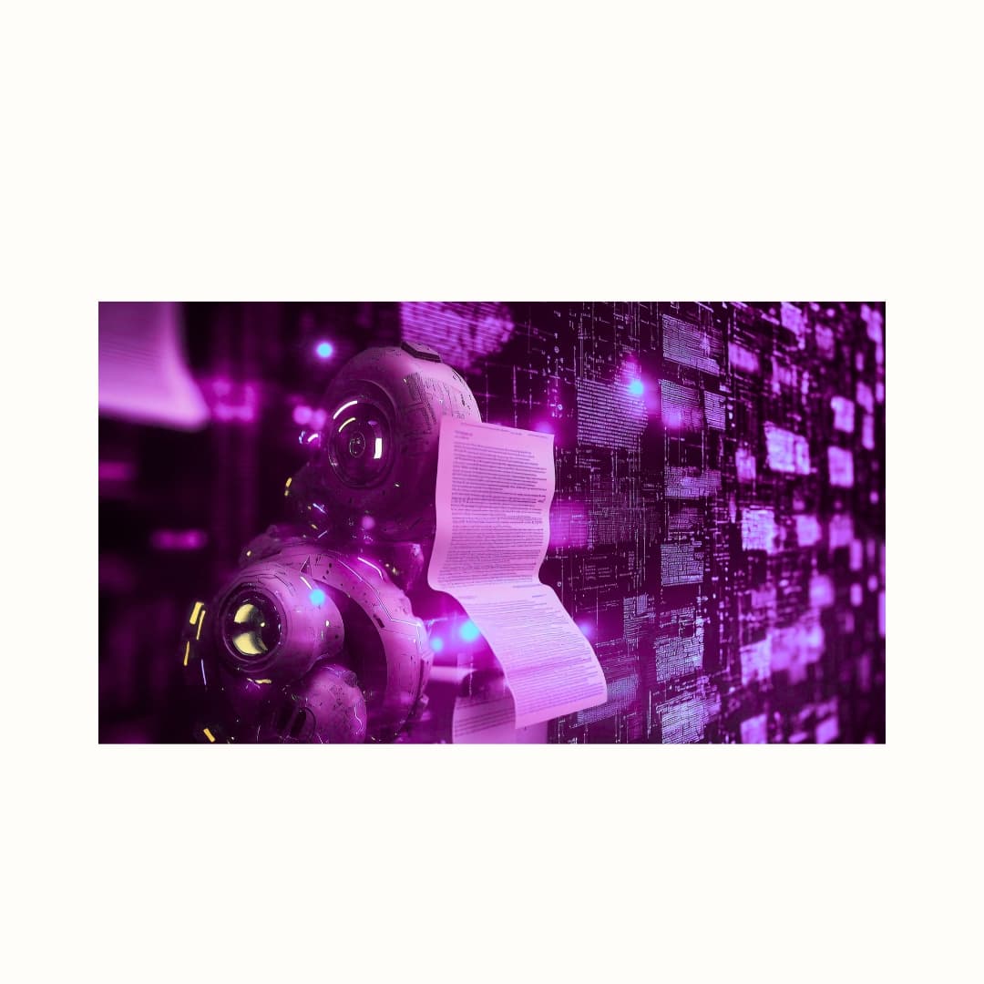 Abstract purple glowing server blocks representing integrated DevSecOps workflows