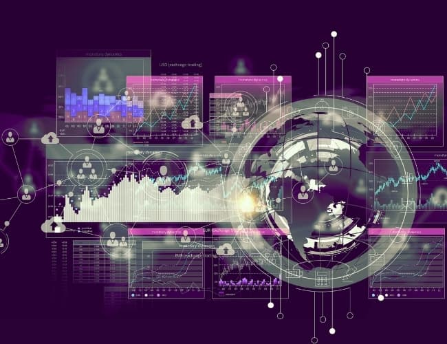 Glowing digital globe representing technology modernization