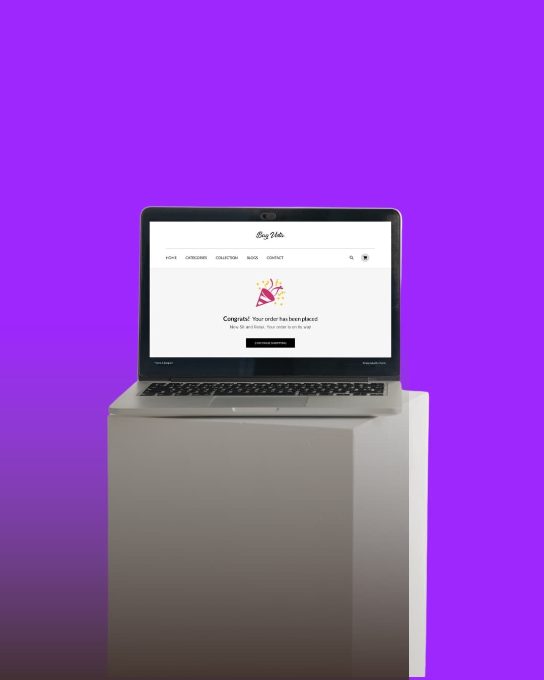 Laptop mockup showing payment gateway integration interface