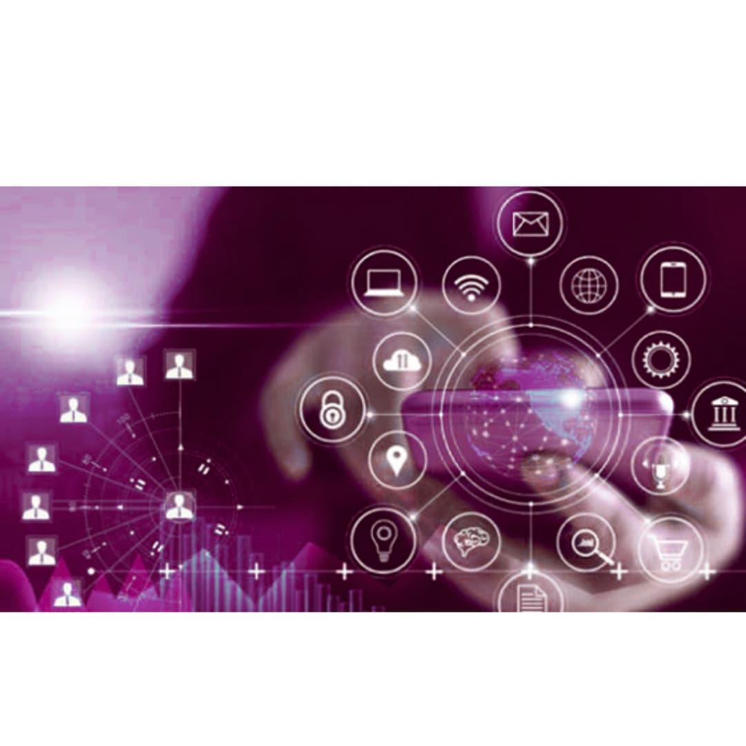 Abstract digital connection graphic representing app integrations