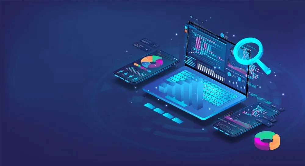 3D illustration of a smartphone with floating digital icons representing software development